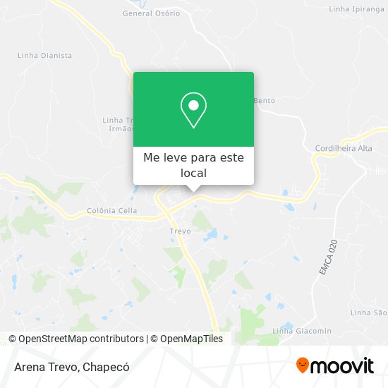 Arena Trevo mapa