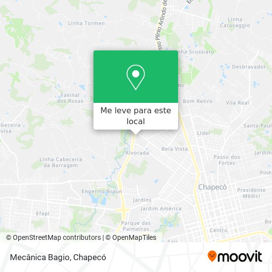 Mecânica Bagio mapa