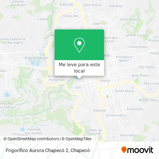 Frigorífico Aurora Chapecó 2 mapa
