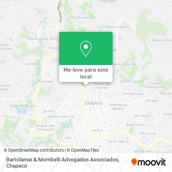 Bartolamei & Mombelli Advogados Associados mapa