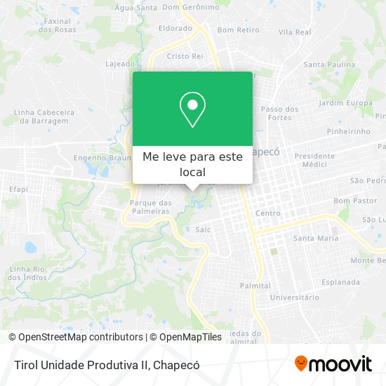 Tirol Unidade Produtiva II mapa