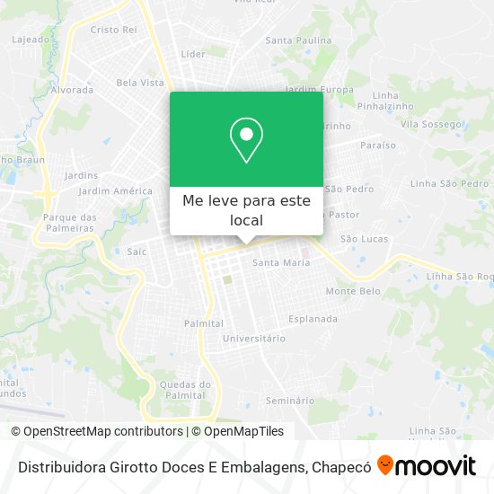 Distribuidora Girotto Doces E Embalagens mapa