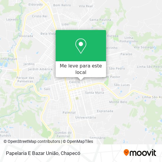 Papelaria E Bazar União mapa