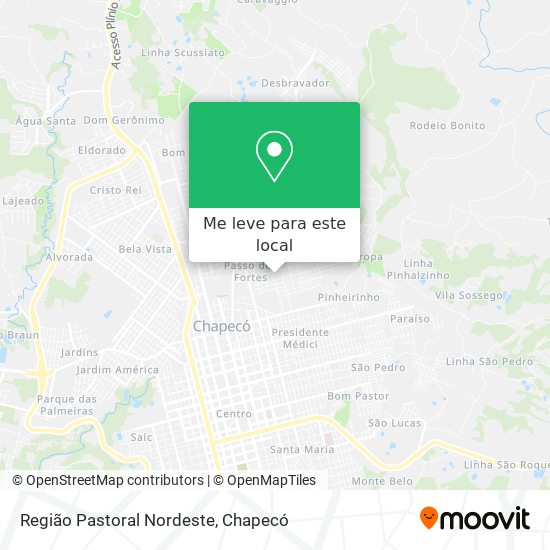 Região Pastoral Nordeste mapa