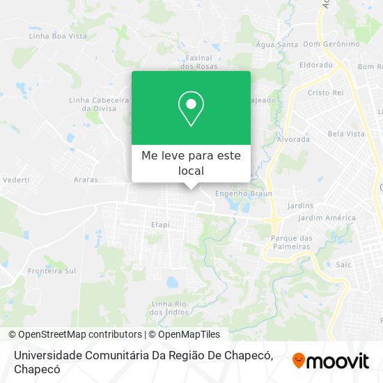 Universidade Comunitária Da Região De Chapecó mapa