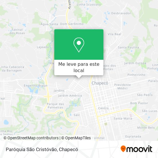 Paróquia São Cristóvão mapa