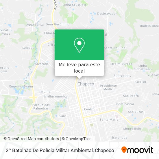 2º Batalhão De Polícia Militar Ambiental mapa