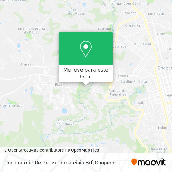 Incubatório De Perus Comerciais Brf mapa