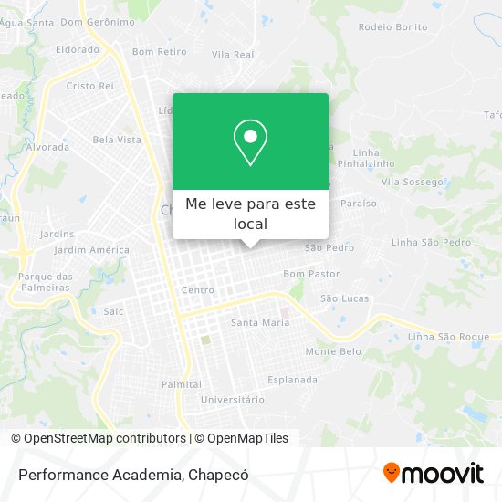 Performance Academia mapa