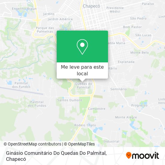 Ginásio Comunitário Do Quedas Do Palmital mapa