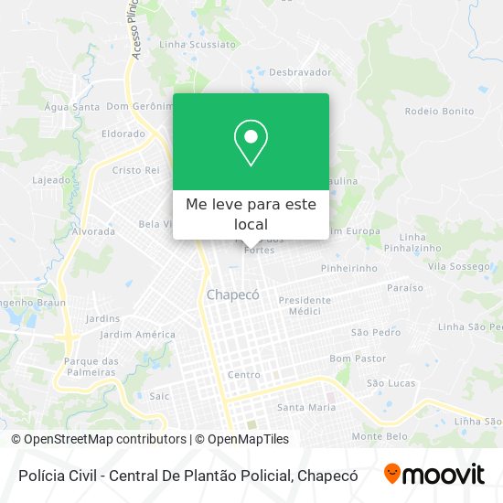 Polícia Civil - Central De Plantão Policial mapa