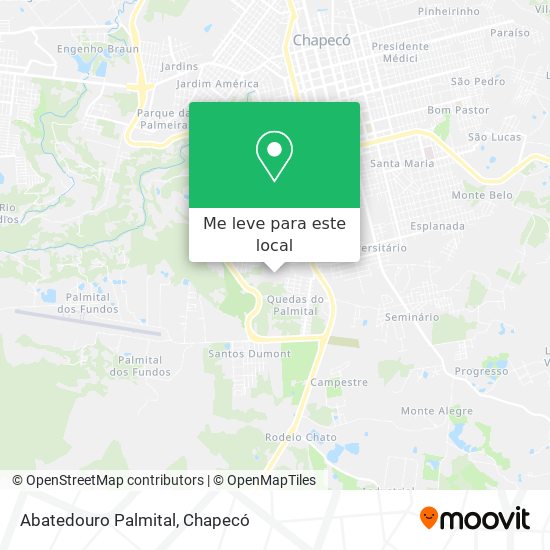 Abatedouro Palmital mapa