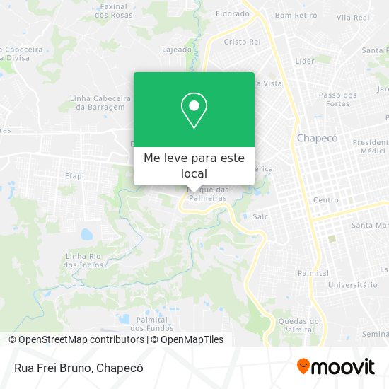 Rua Frei Bruno mapa