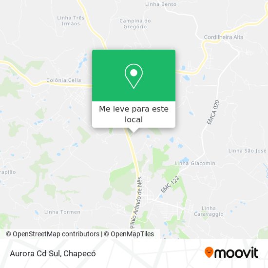 Aurora Cd Sul mapa