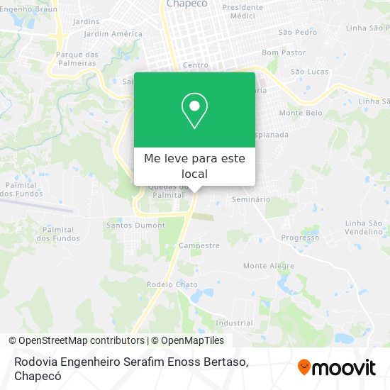 Rodovia Engenheiro Serafim Enoss Bertaso mapa