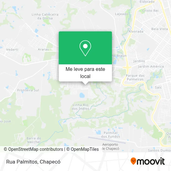 Rua Palmitos mapa