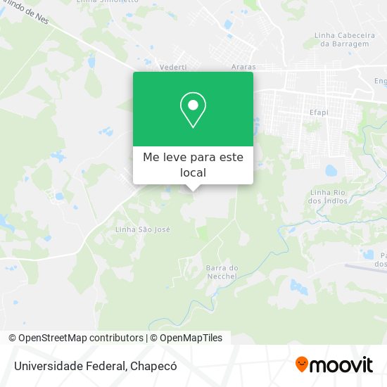 Universidade Federal mapa