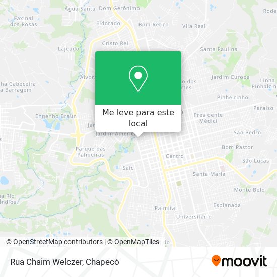 Rua Chaim Welczer mapa