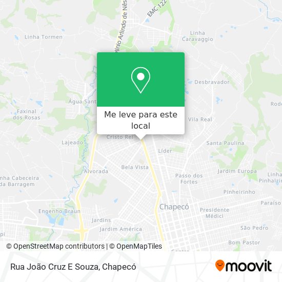 Rua João Cruz E Souza mapa