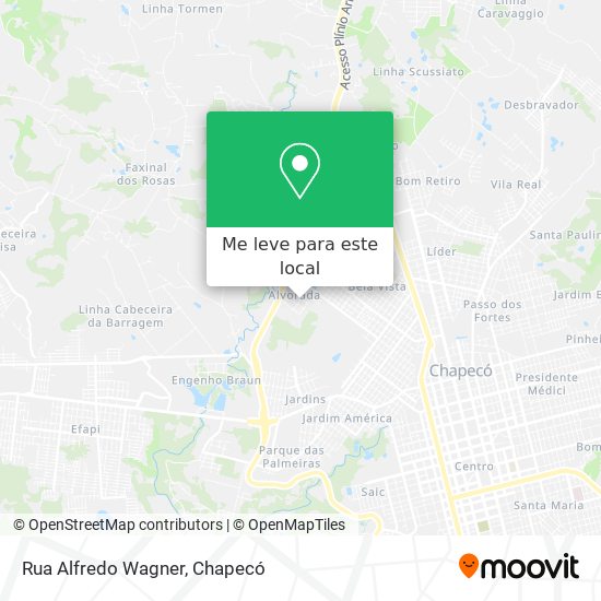 Rua Alfredo Wagner mapa