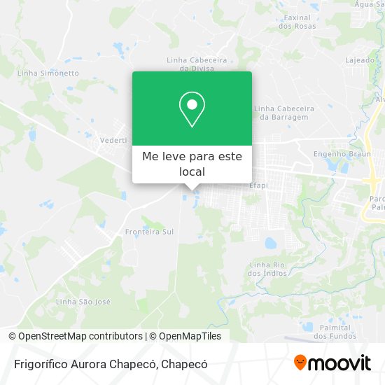 Frigorífico Aurora Chapecó mapa