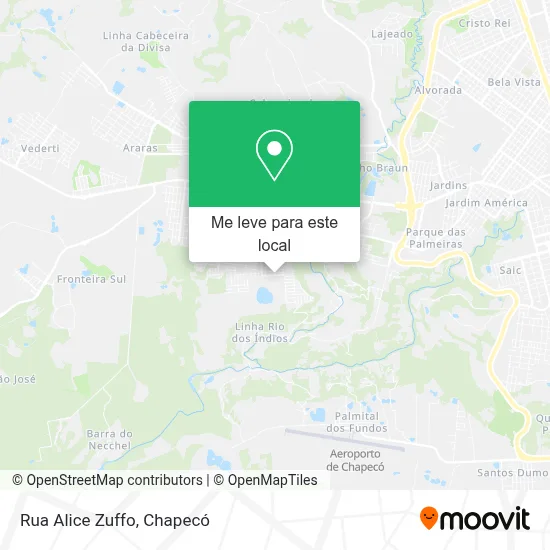 Rua Alice Zuffo mapa