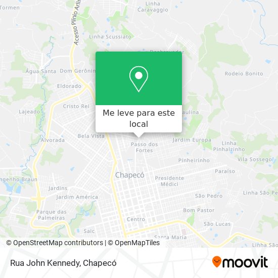 Rua John Kennedy mapa