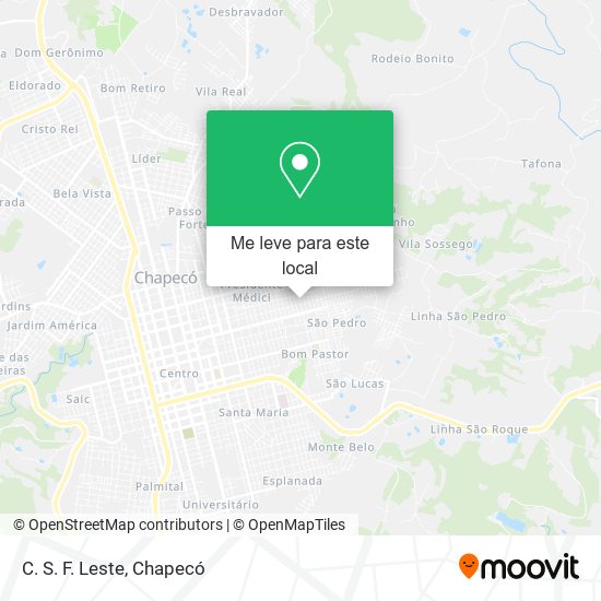 C. S. F. Leste mapa