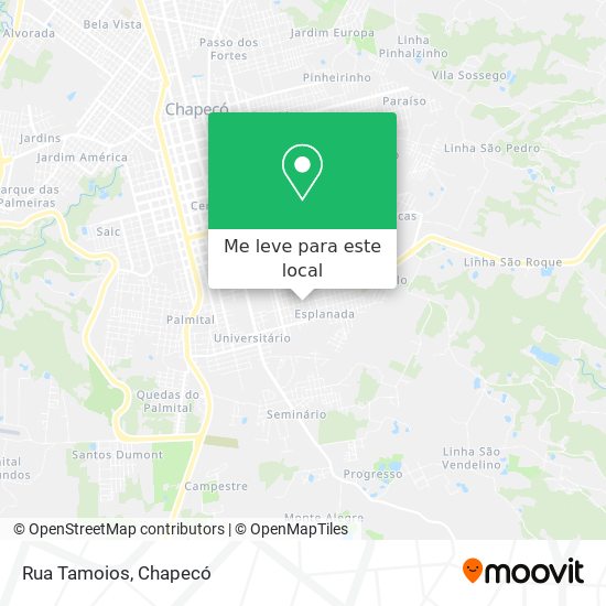 Rua Tamoios mapa