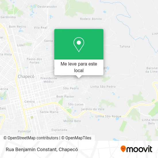 Rua Benjamin Constant mapa