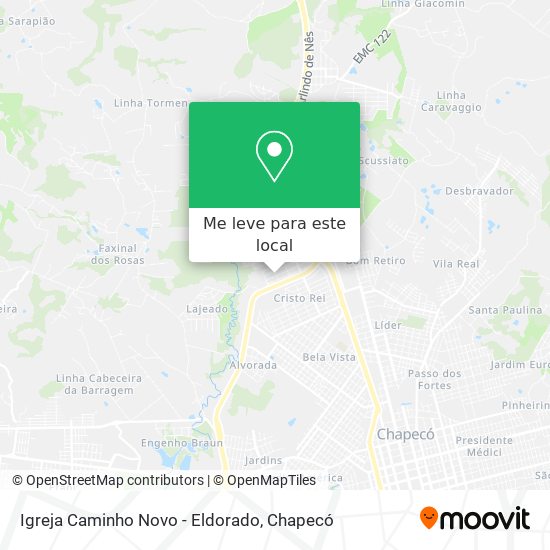 Igreja Caminho Novo - Eldorado mapa