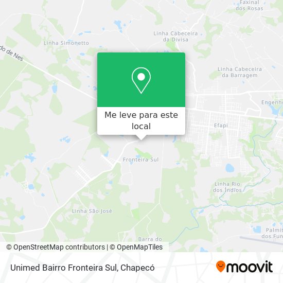 Unimed Bairro Fronteira Sul mapa