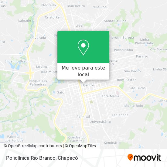 Policlínica Rio Branco mapa