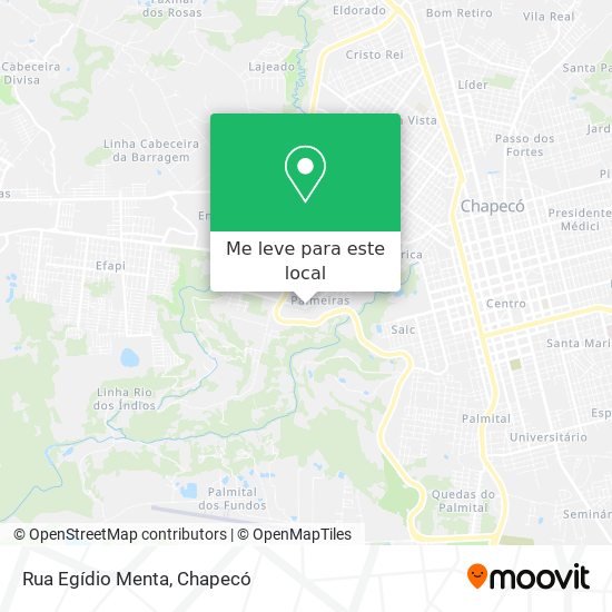 Rua Egídio Menta mapa