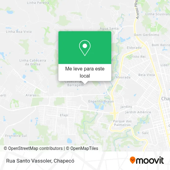 Rua Santo Vassoler mapa