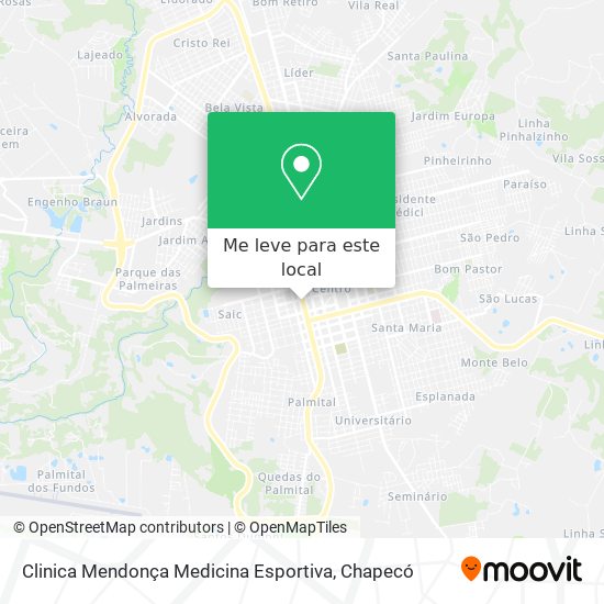 Clinica Mendonça Medicina Esportiva mapa