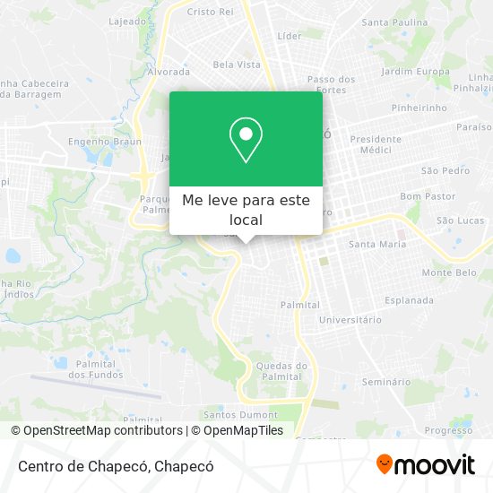 Centro de Chapecó mapa