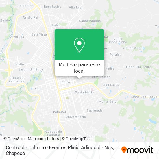 Centro de Cultura e Eventos Plínio Arlindo de Nês mapa