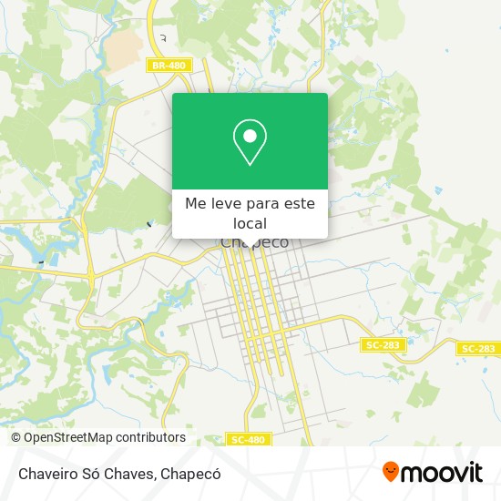 Chaveiro Só Chaves mapa