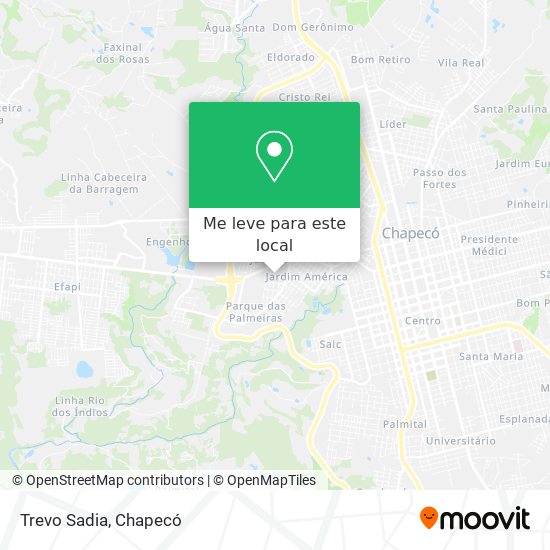 Trevo Sadia mapa