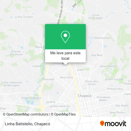 Linha Batistello mapa