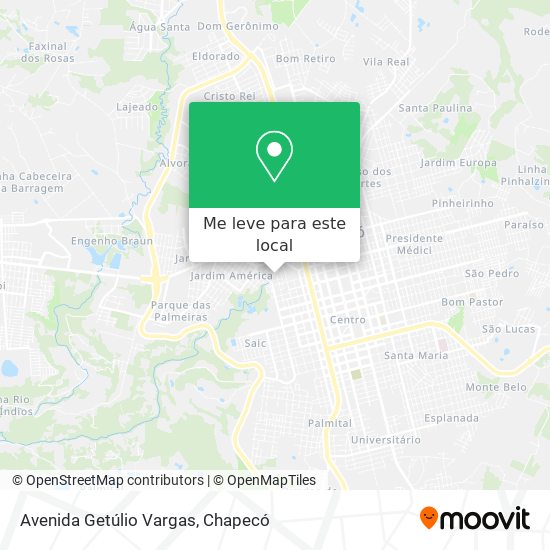 Avenida Getúlio Vargas mapa