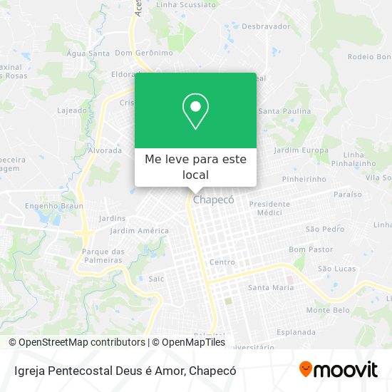 Igreja Pentecostal Deus é Amor mapa