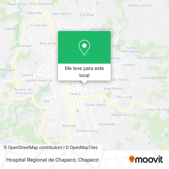 Hospital Regional de Chapecó mapa
