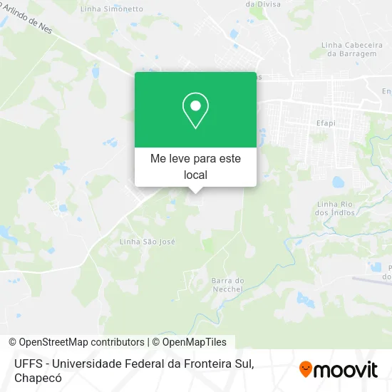 UFFS - Universidade Federal da Fronteira Sul mapa