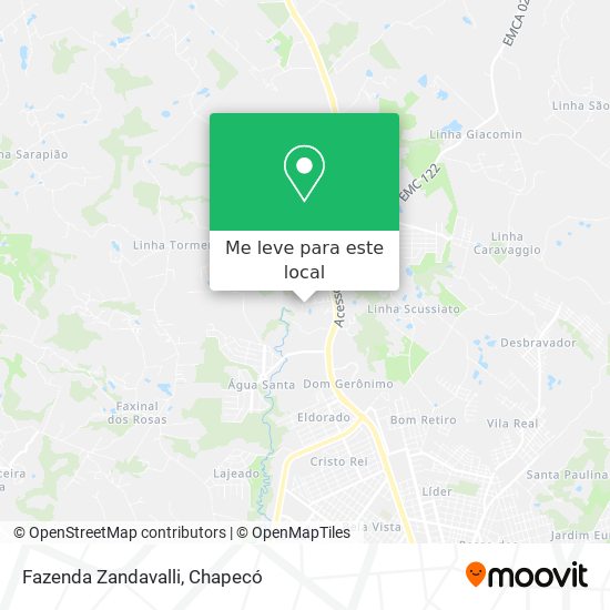Fazenda Zandavalli mapa