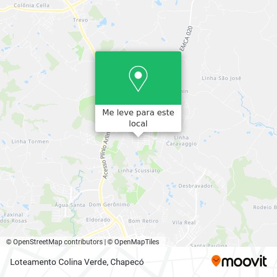 Loteamento Colina Verde mapa