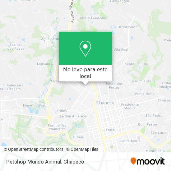 Petshop Mundo Animal mapa