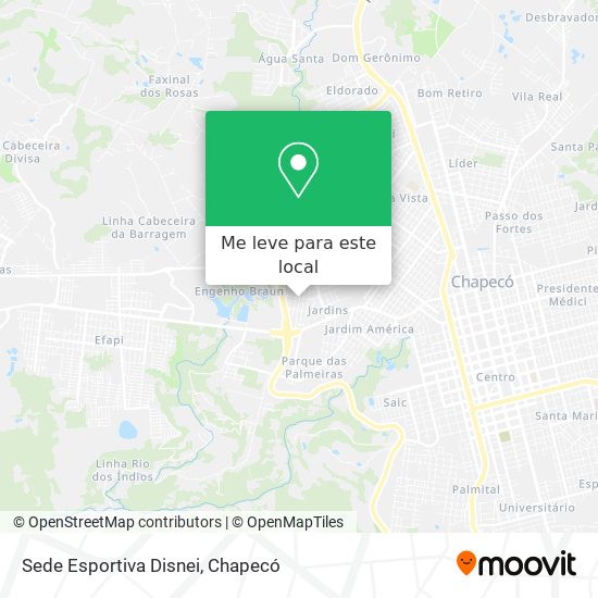 Sede Esportiva Disnei mapa