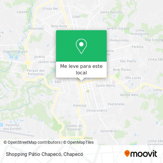 Shopping Pátio Chapecó mapa